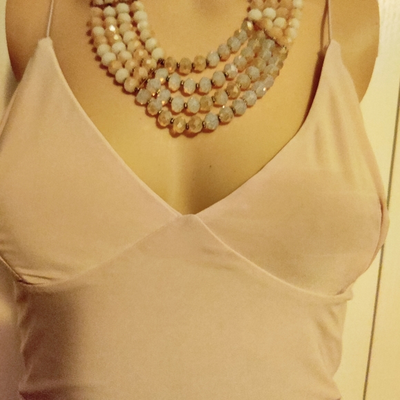 Club L nude spaghetti strap body con dress - Picture 7 of 13